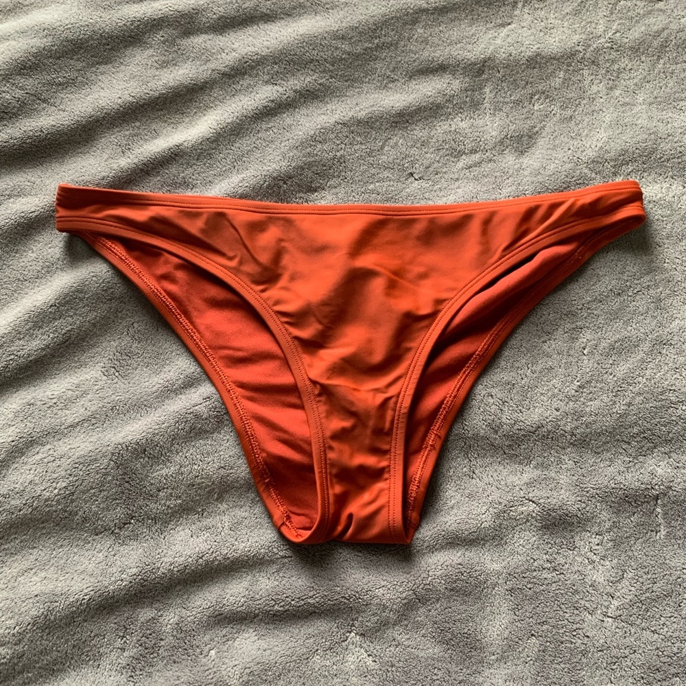 Aerie Teeny Bikini Bottoms Burnt Orange NWOT L